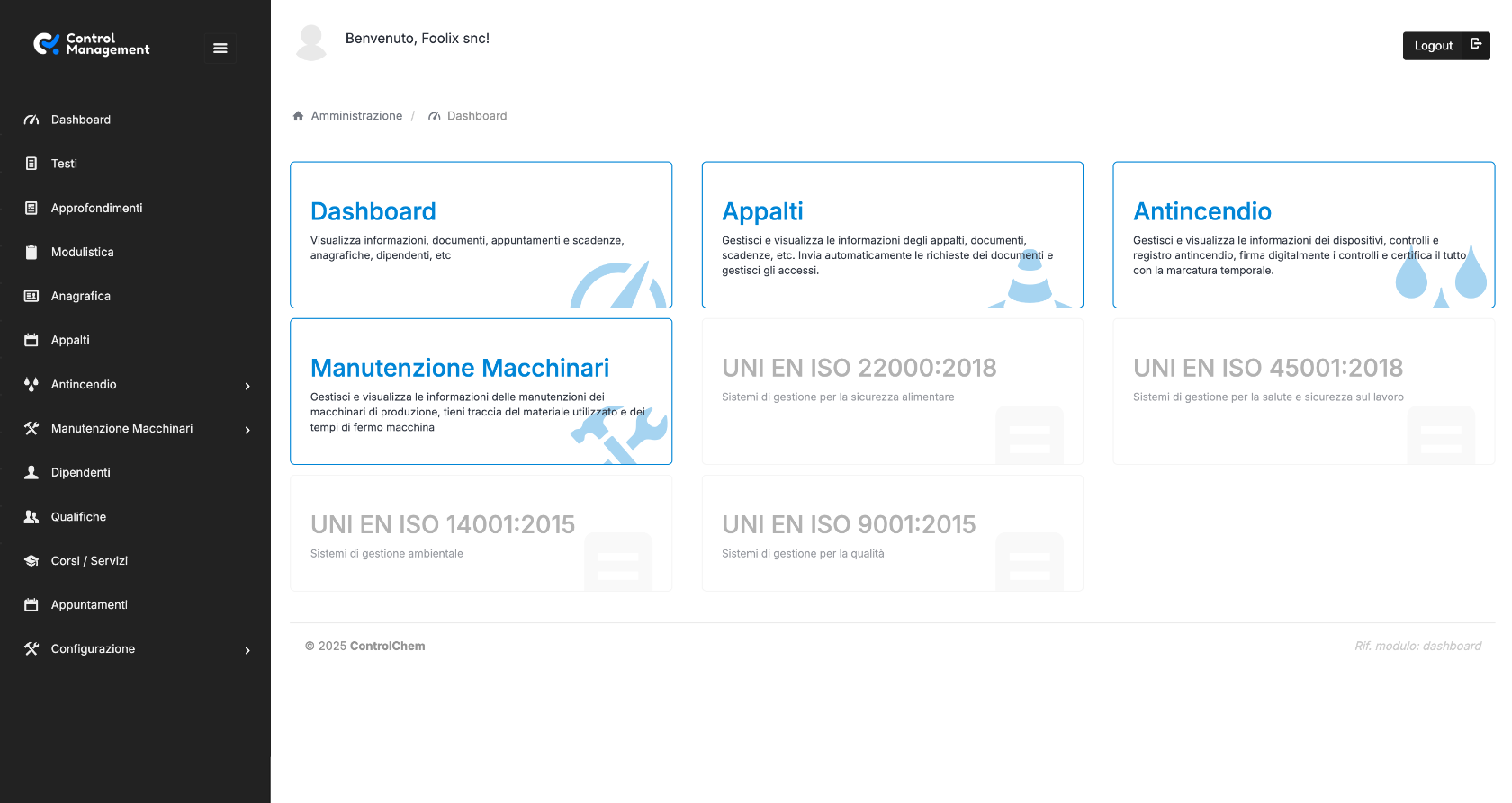 Tutorial gestionale Antincendio