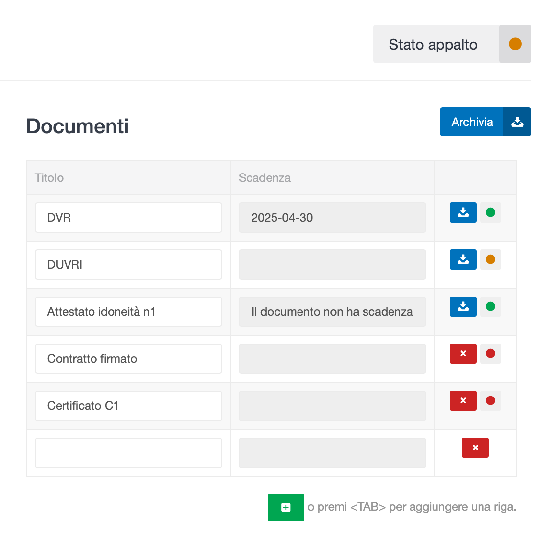 Gestione documenti Control Management